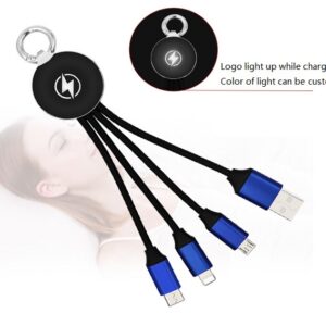 light up logo charging cable