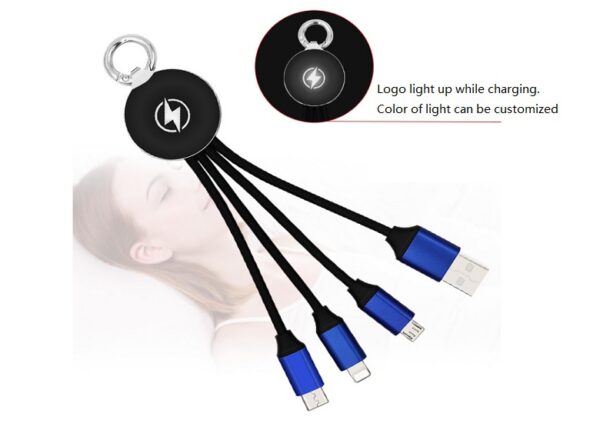 light up logo charging cable