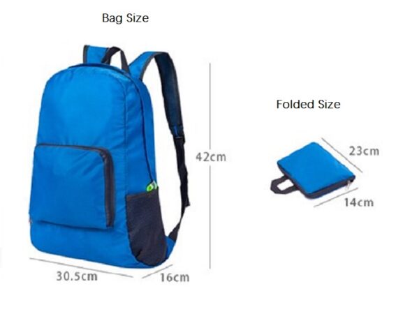 folded backpack